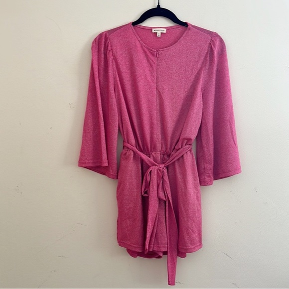 VICI | Pink Zip Up Metallic Romper - Picture 1 of 3